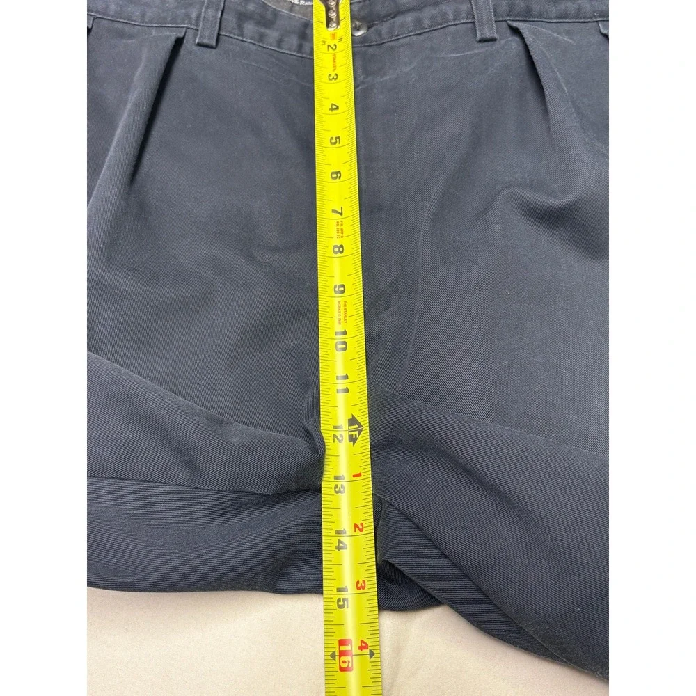 Vintage Polo Ralph Lauren Mens Classic Fit Pleated Chinos Dark Gray 35x30 Cotton